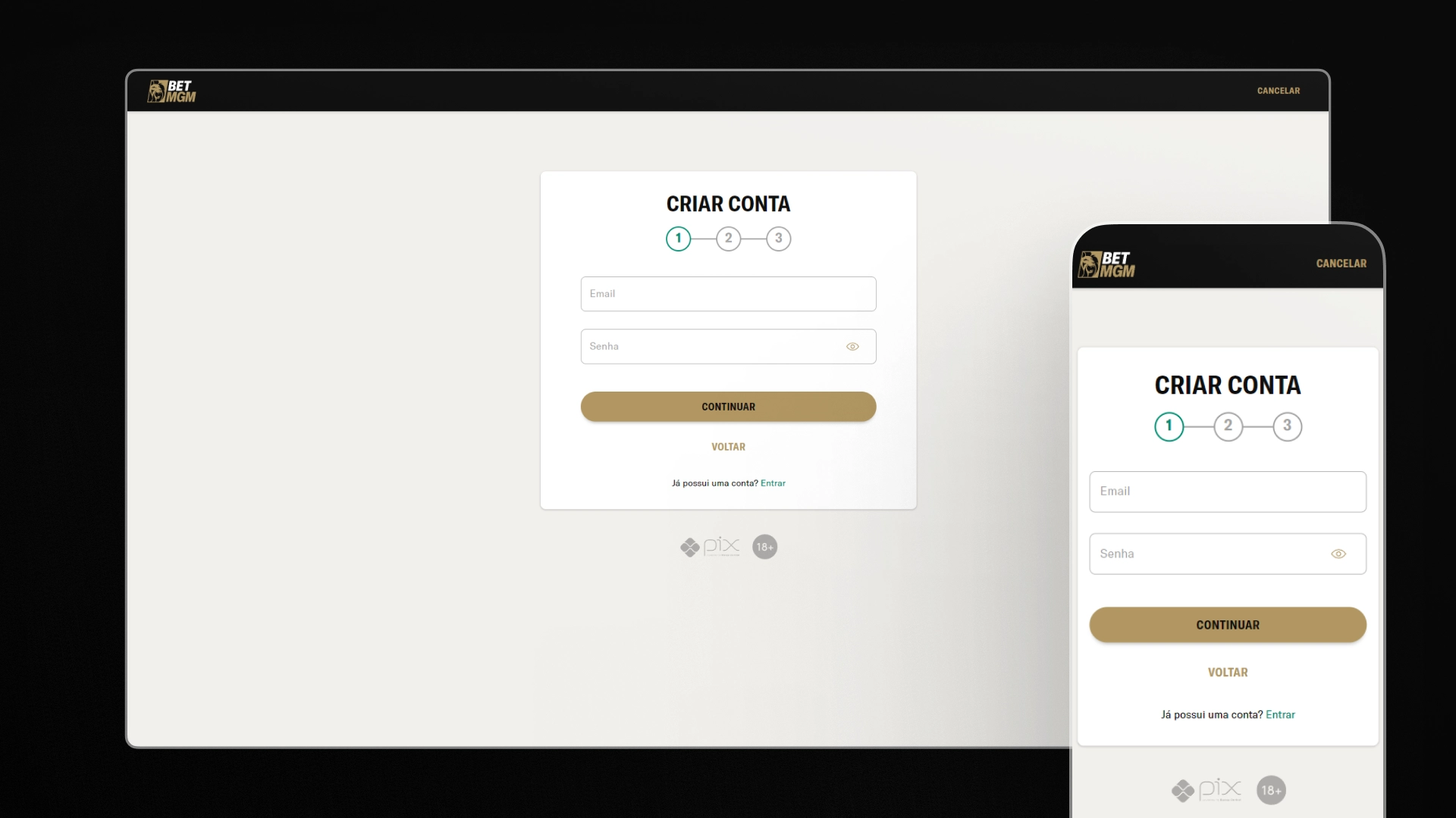 screenshot cadastro betMGM