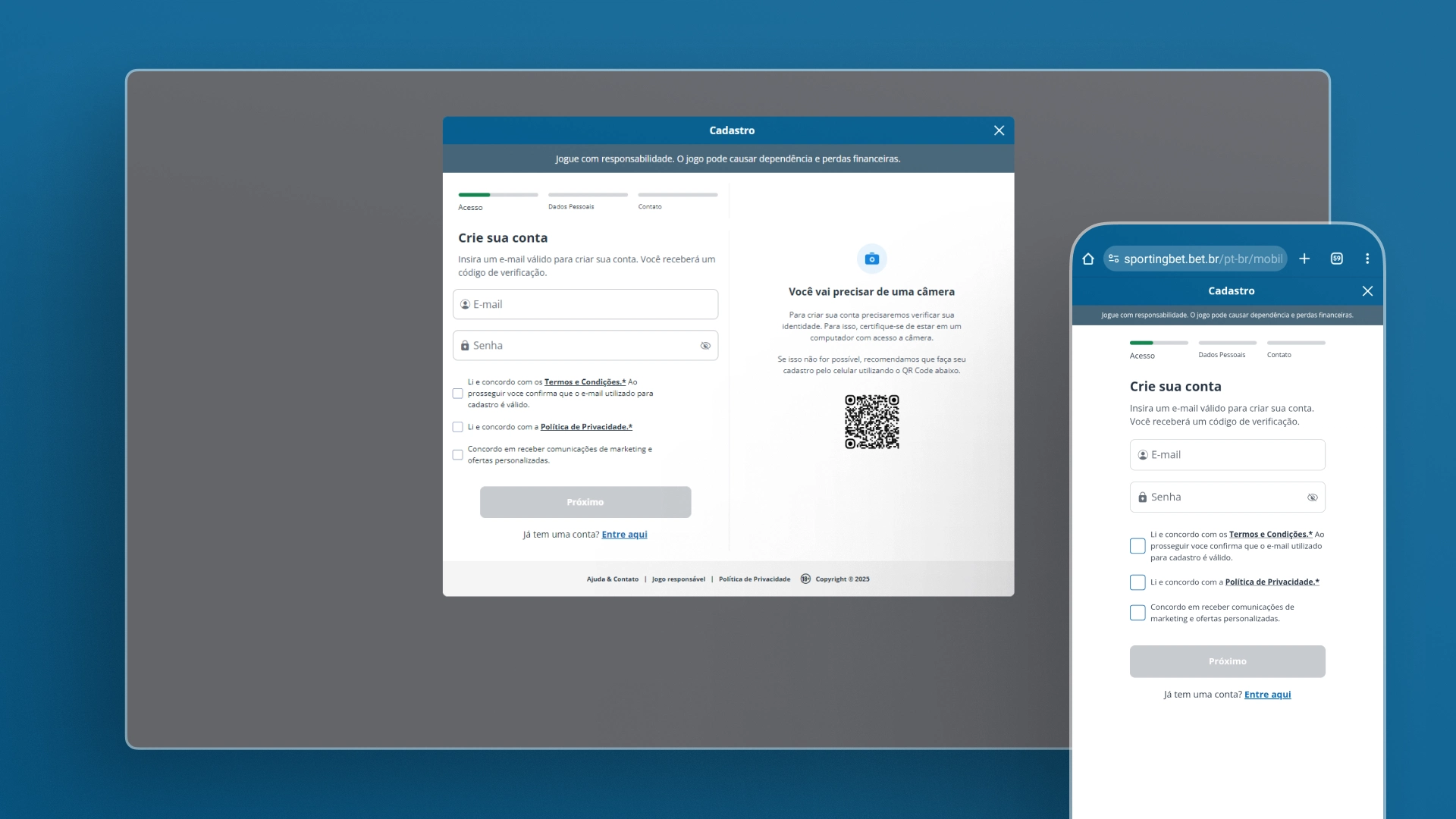 screenshot cadastro sportingbet