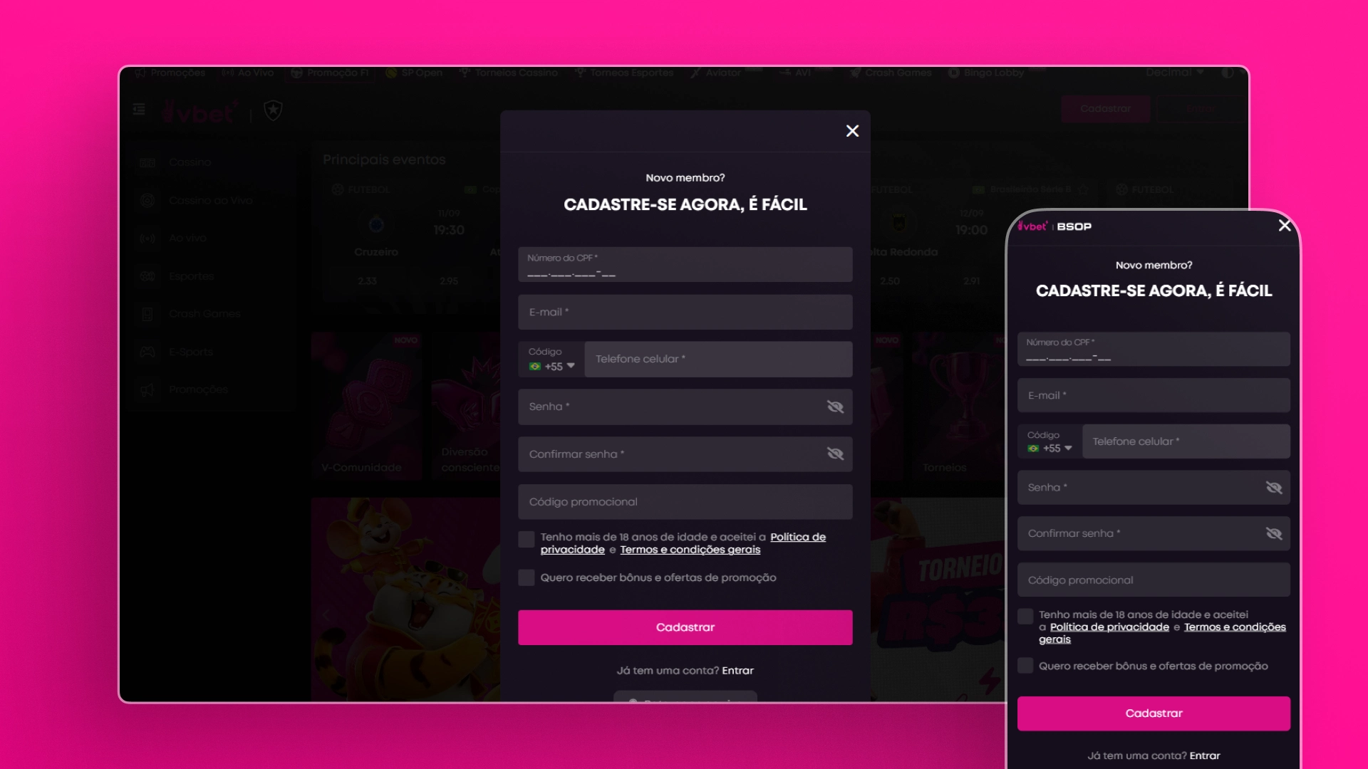 screenshot cadastro vbet