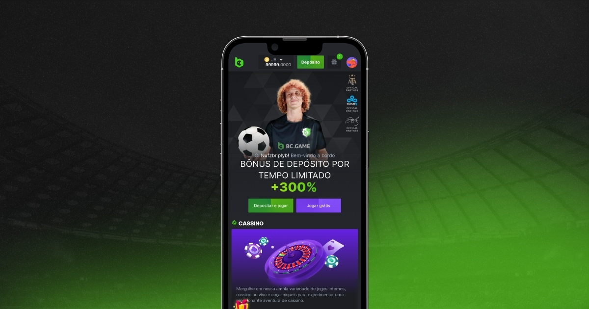 Imagem app na tela celular centralizado bcgame