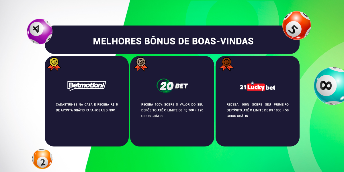 Melhores Bônus de Boas Vindas bingo