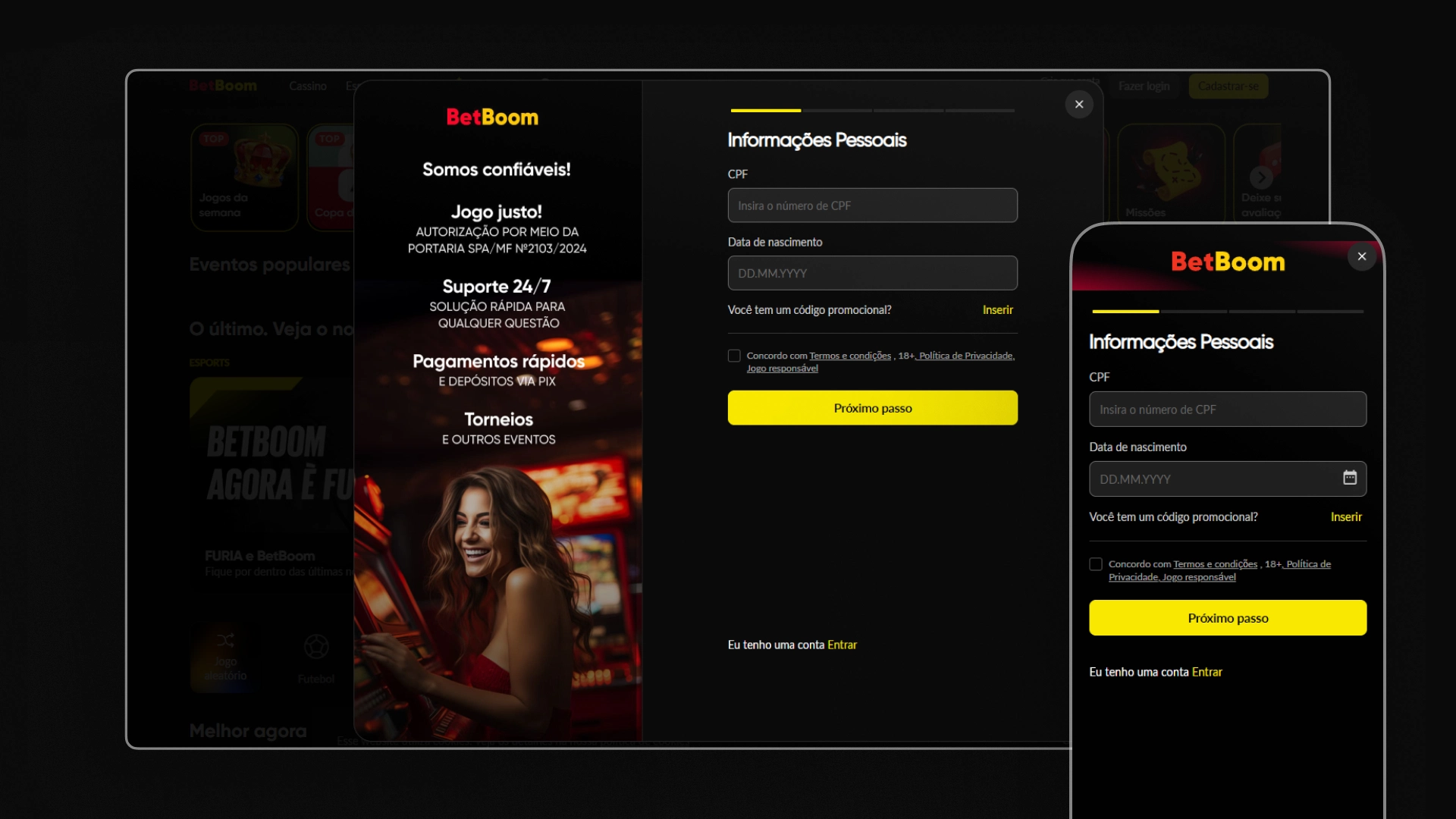 imagem captura cadastro betboom