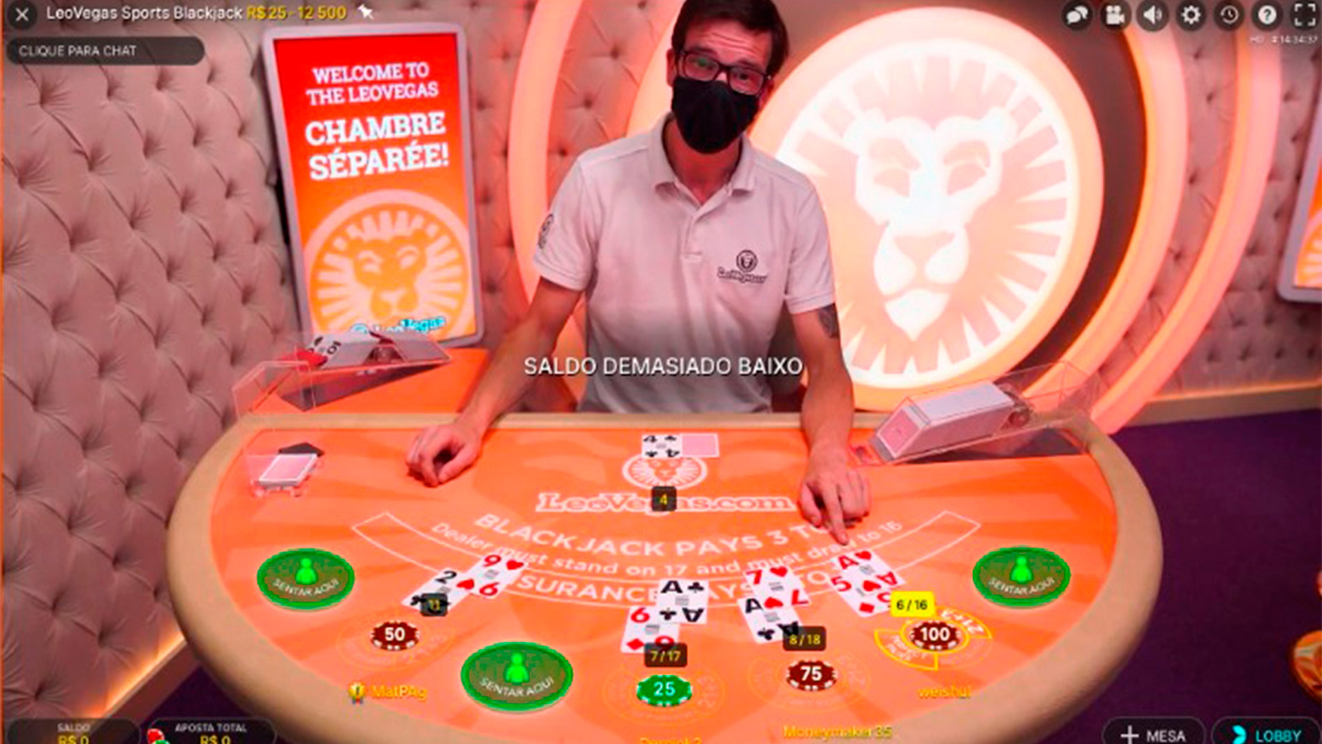 imagem captura cassino ao vivo leovegas