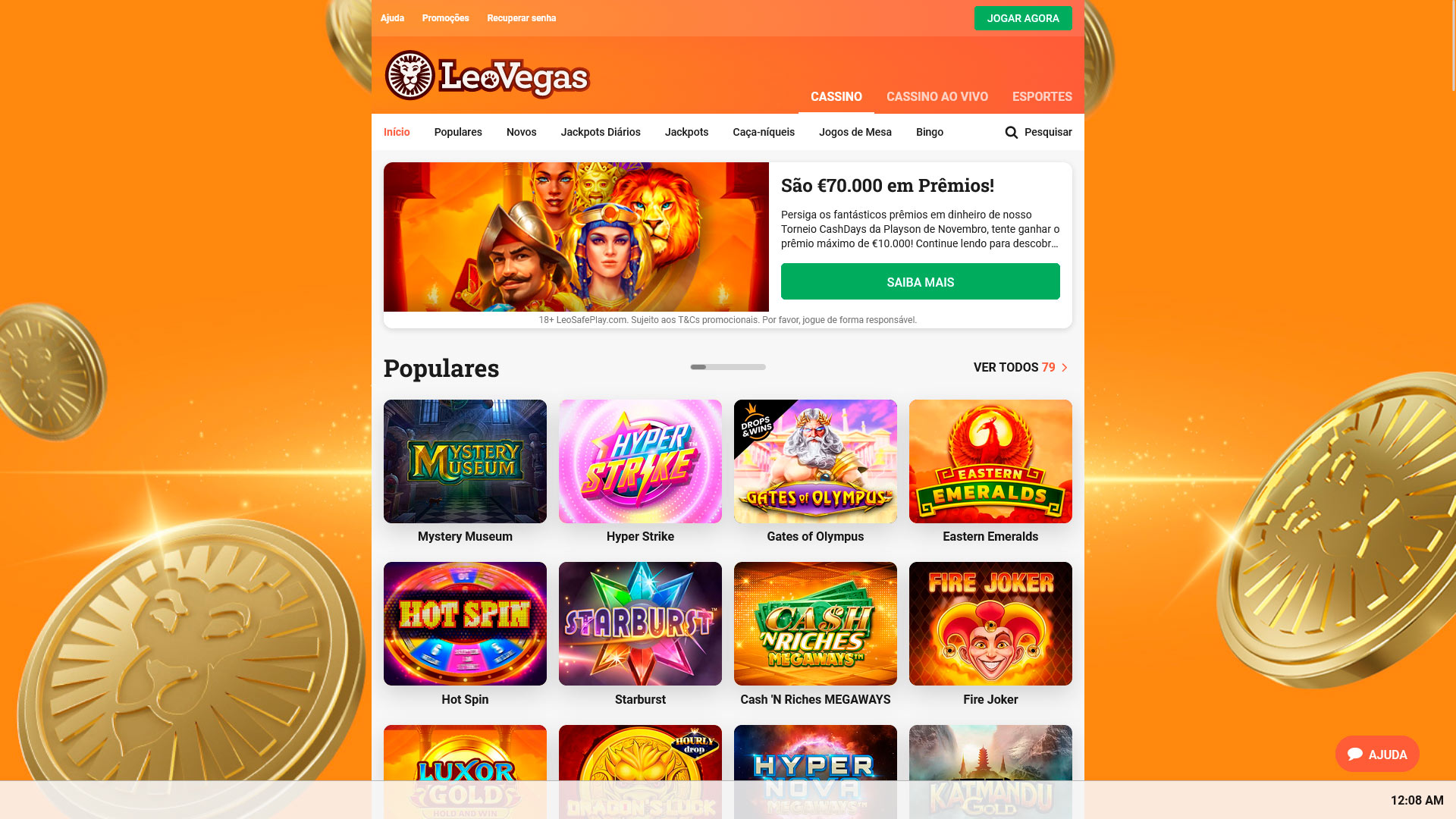 imagem captura cassino leovegas