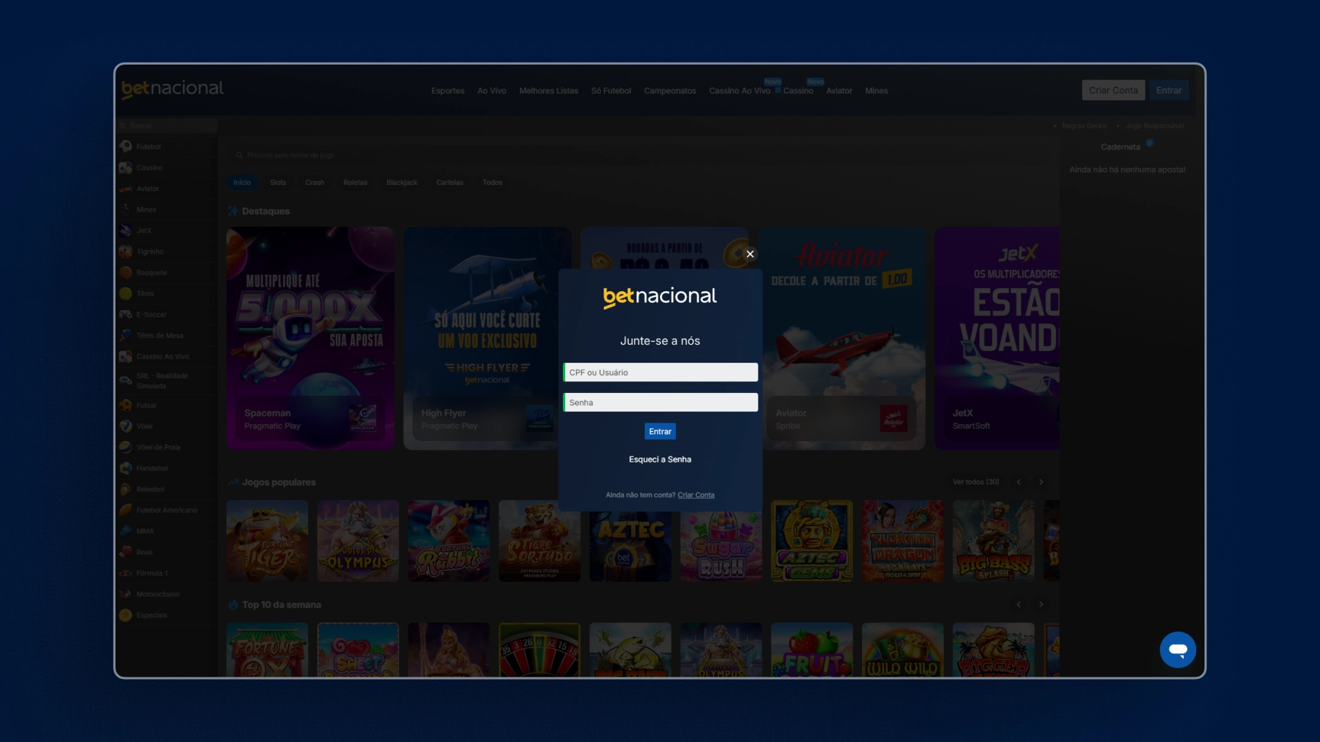 imagem criar aposta passo 01 estrelabet