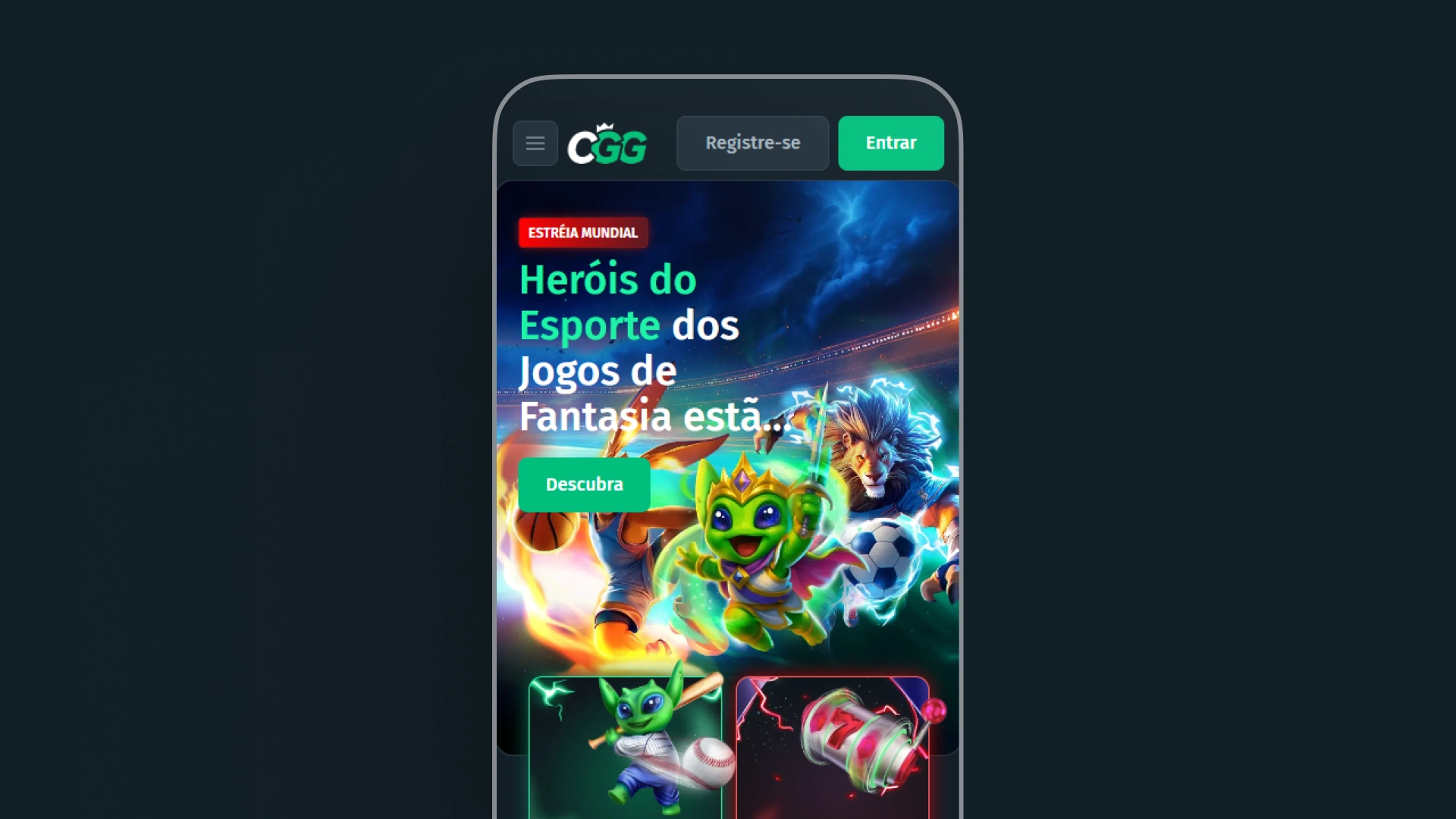 imagem mockup mobile app CGG
