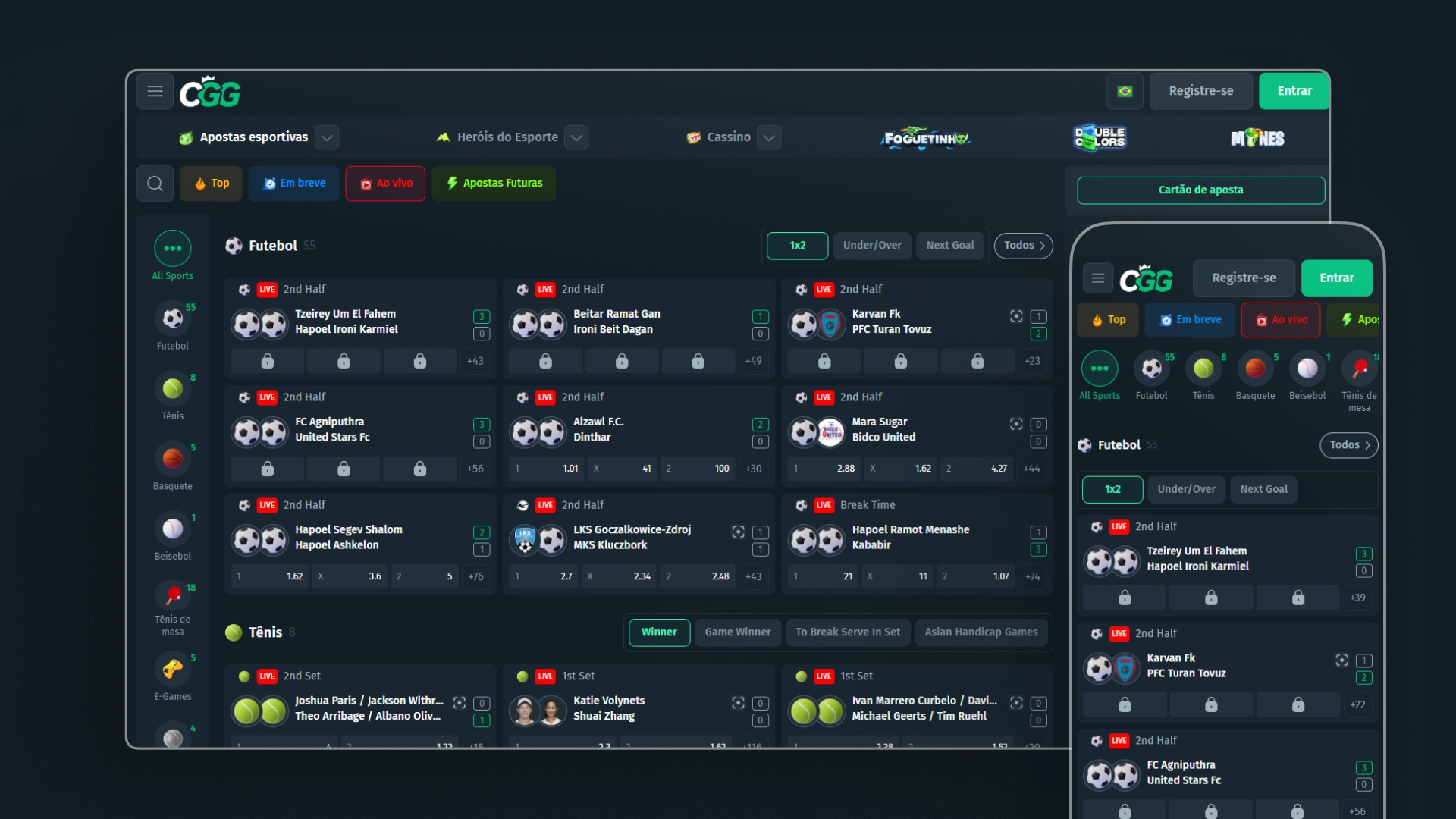 screenshot evento ao vivo CGG