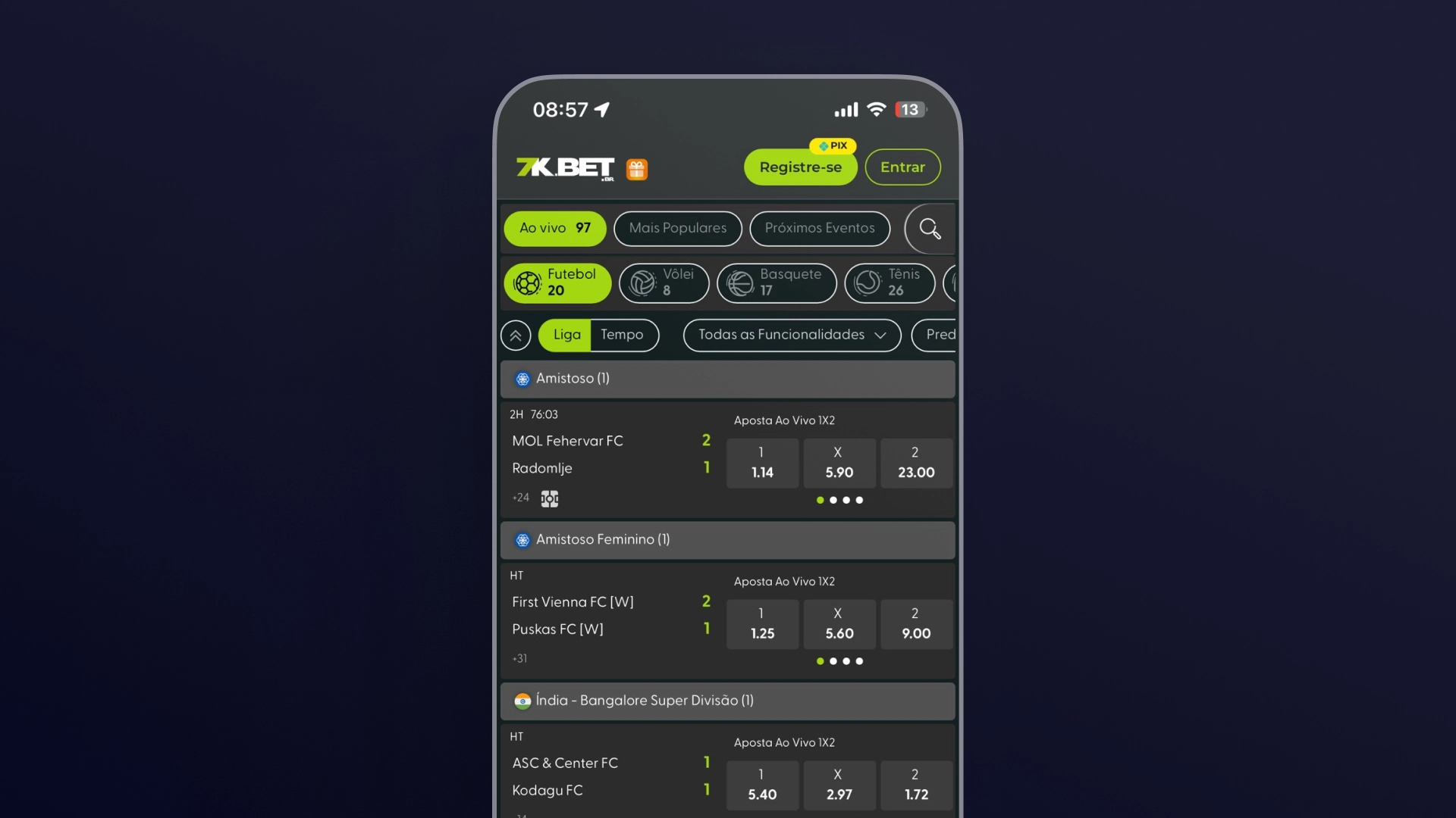 screenshot mobile apostas esportivas 7kbet