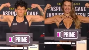 Virna Jandiroba e Mackenzie Dern vão disputar o cinturão peso-palha no co-main event do UFC 321, neste sábado (25) (Foto: Reprodução/UFC)