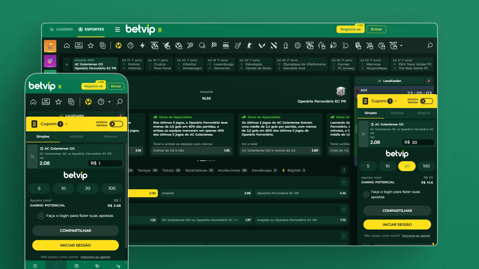 imagem captura aposta betvip