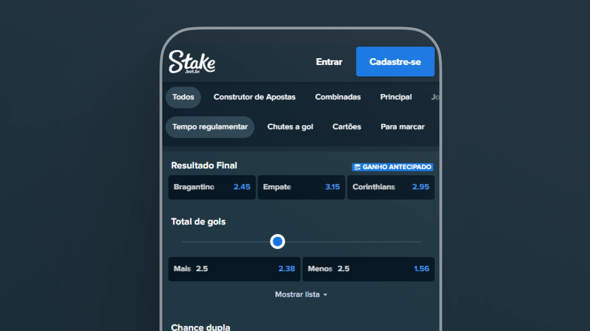 imagem mobile recurso pagamento stake