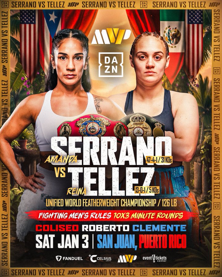 Amanda Serrano x Reina Tellez boxe
