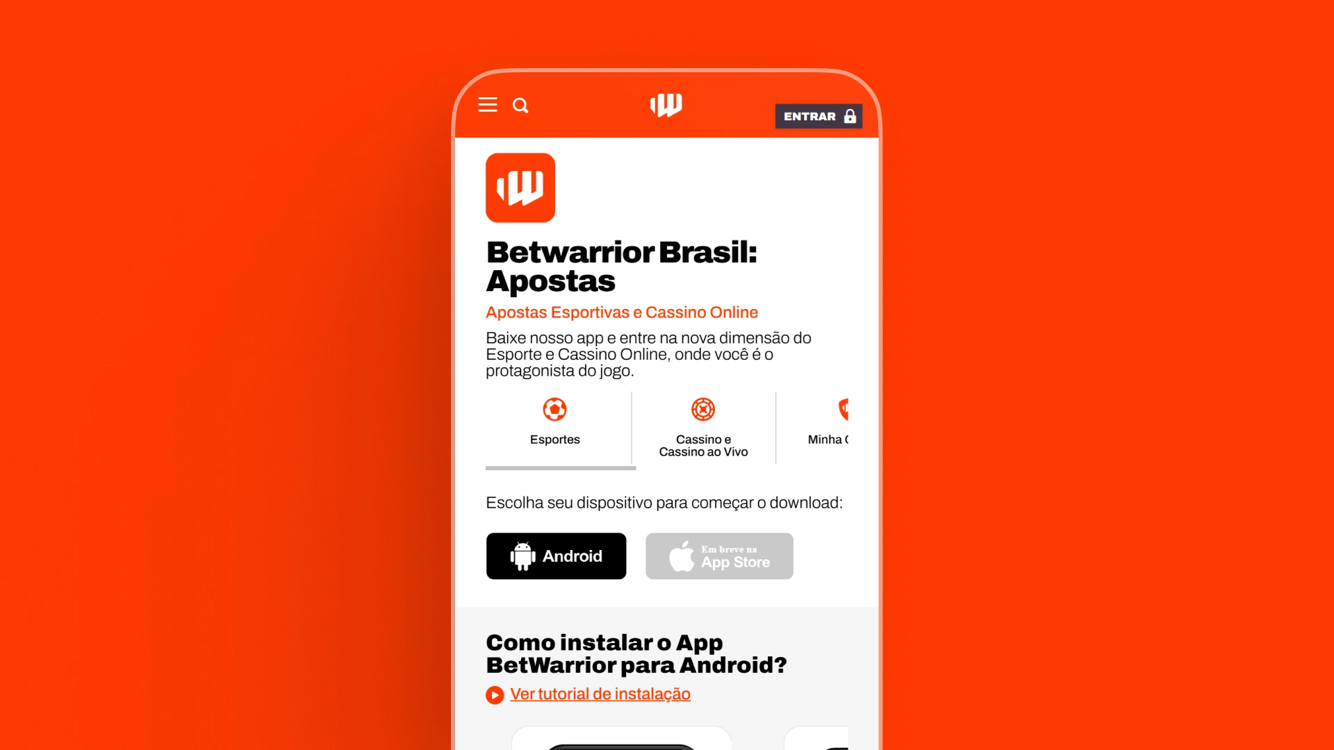 imagem Passo a Passo para Fazer o Download betwarrior