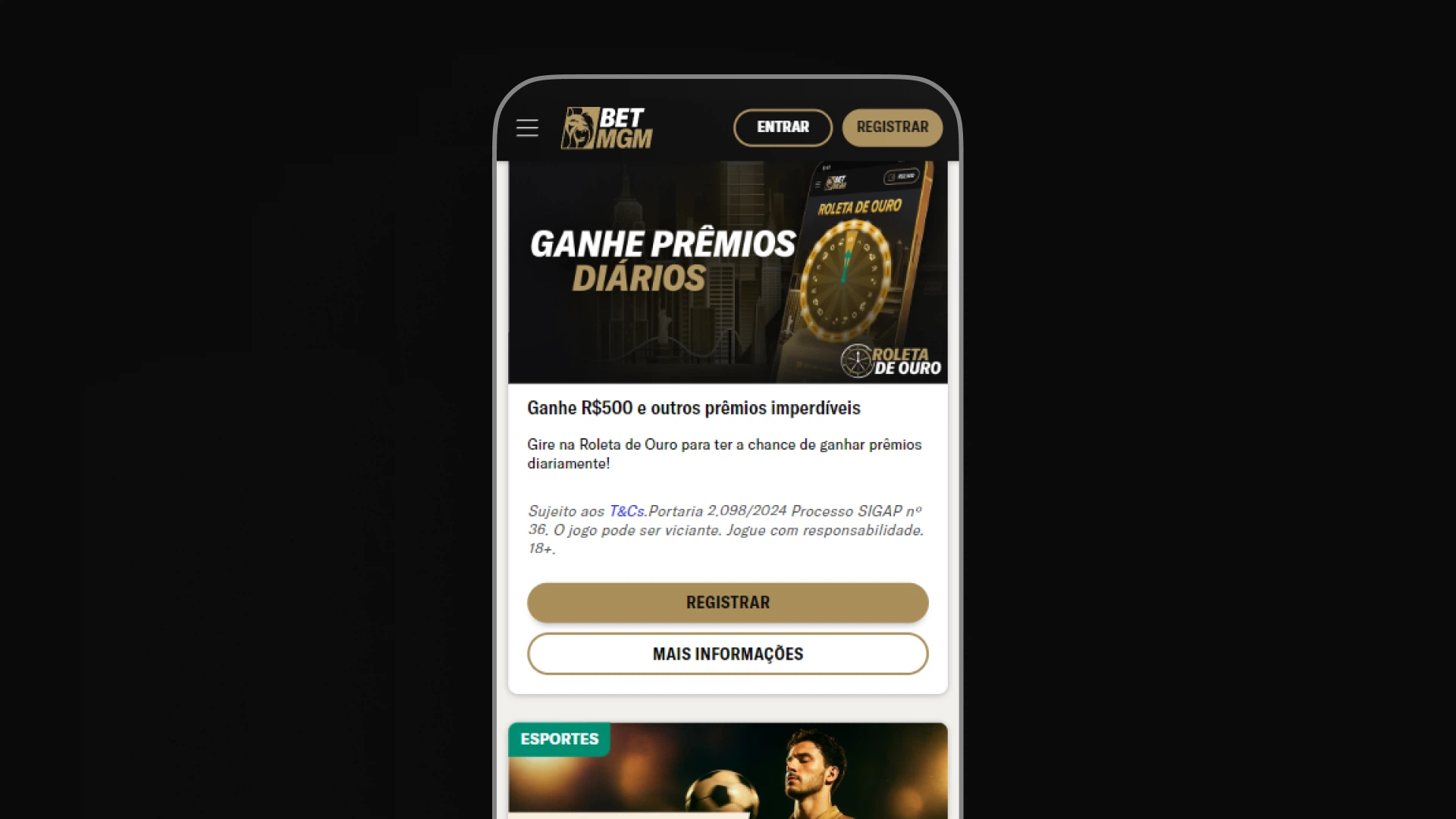 imagem bonus promoçoes mobile betmgm