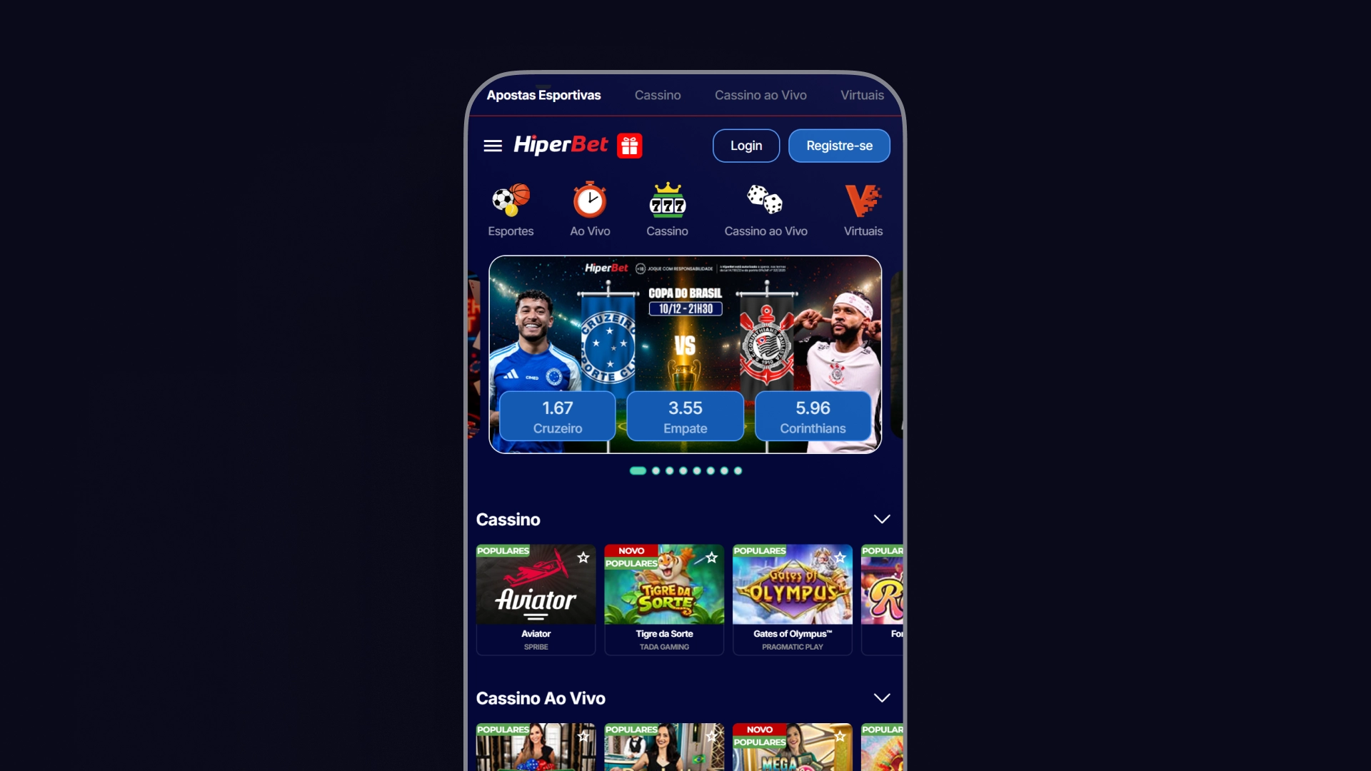 imagem mobile app hiperbet