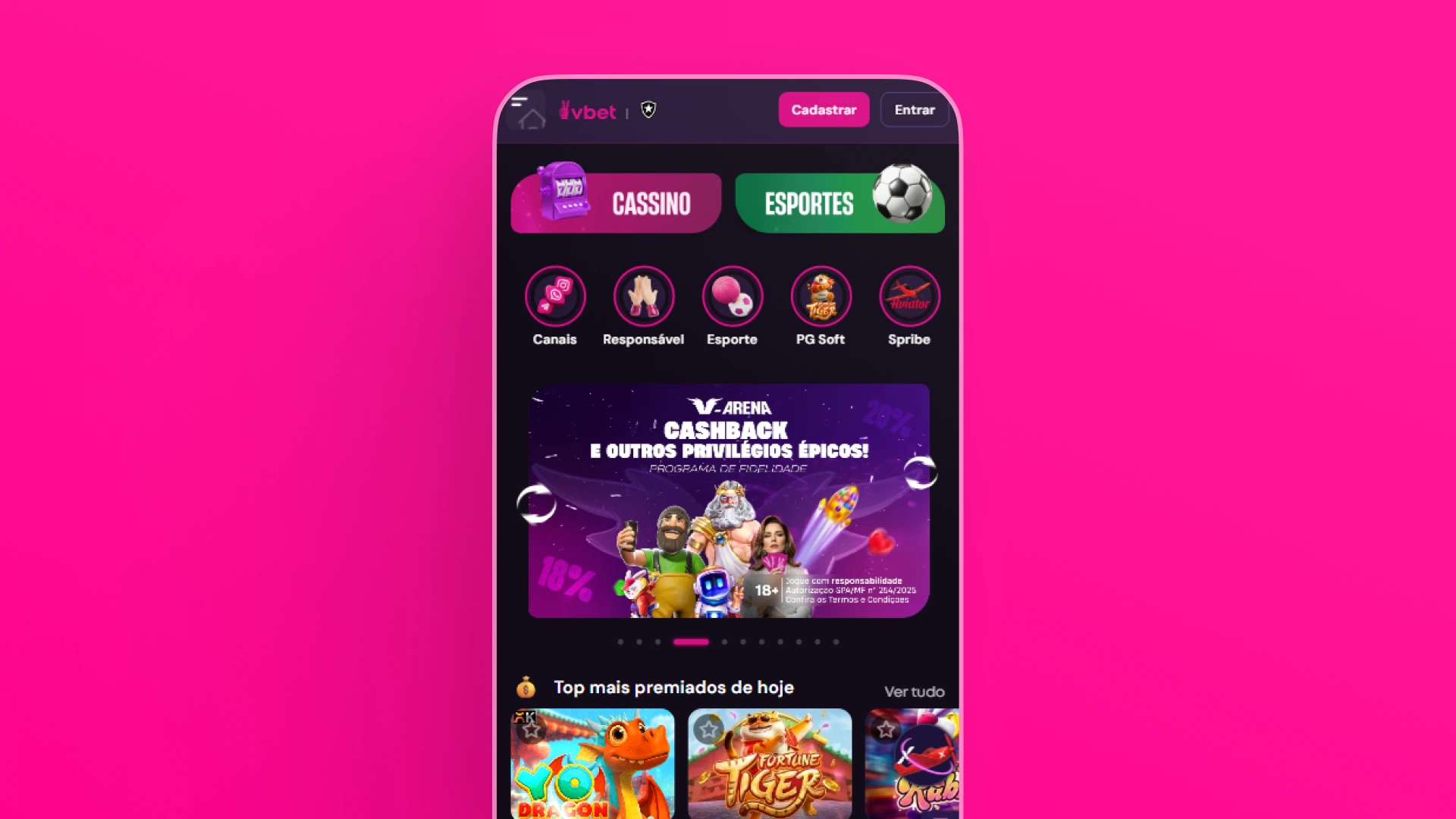 imagem mobile app vbet