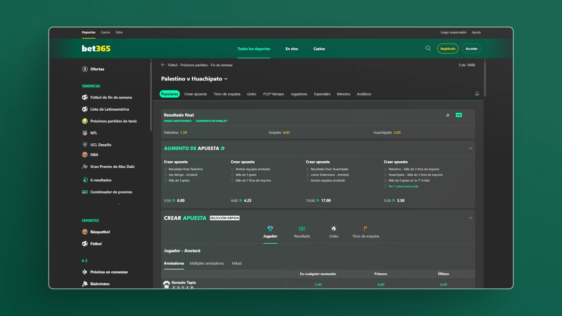 Cuotas-de-apuestas-en-Bet365