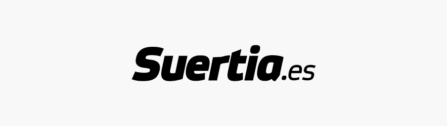 la imagen muestra el logotipo de Suertia sobre un fondo blanco
