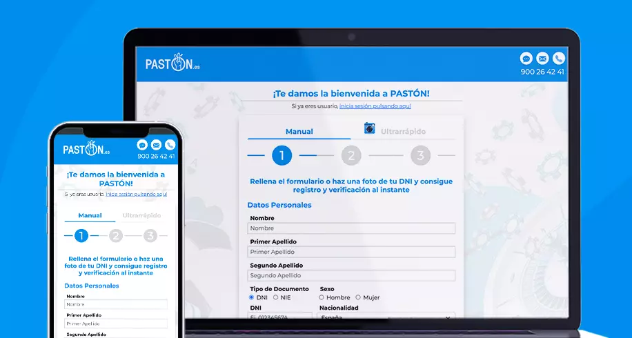 foto principal Paston registration mockup