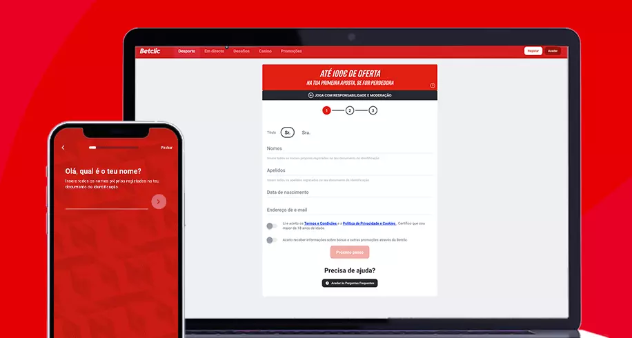 foto Mockup Betclic Registrazione Mockup