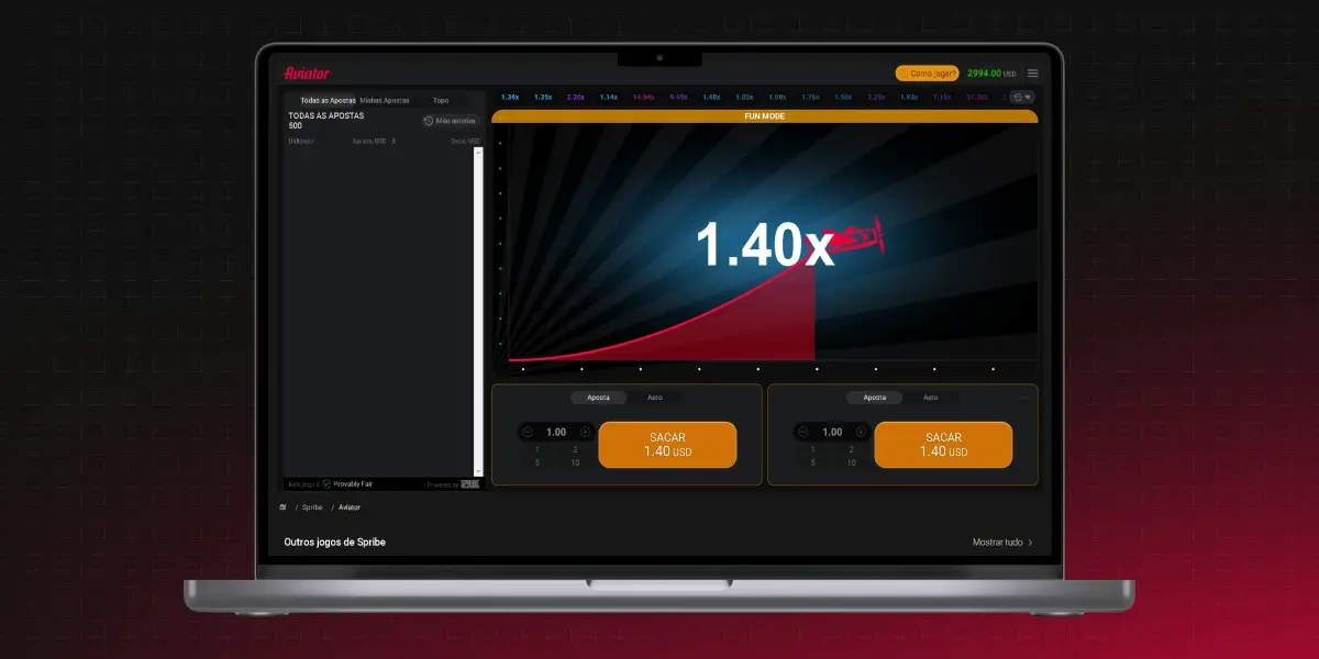 Imagem mostra notebook com página de multiplicadores indicando 1.40x