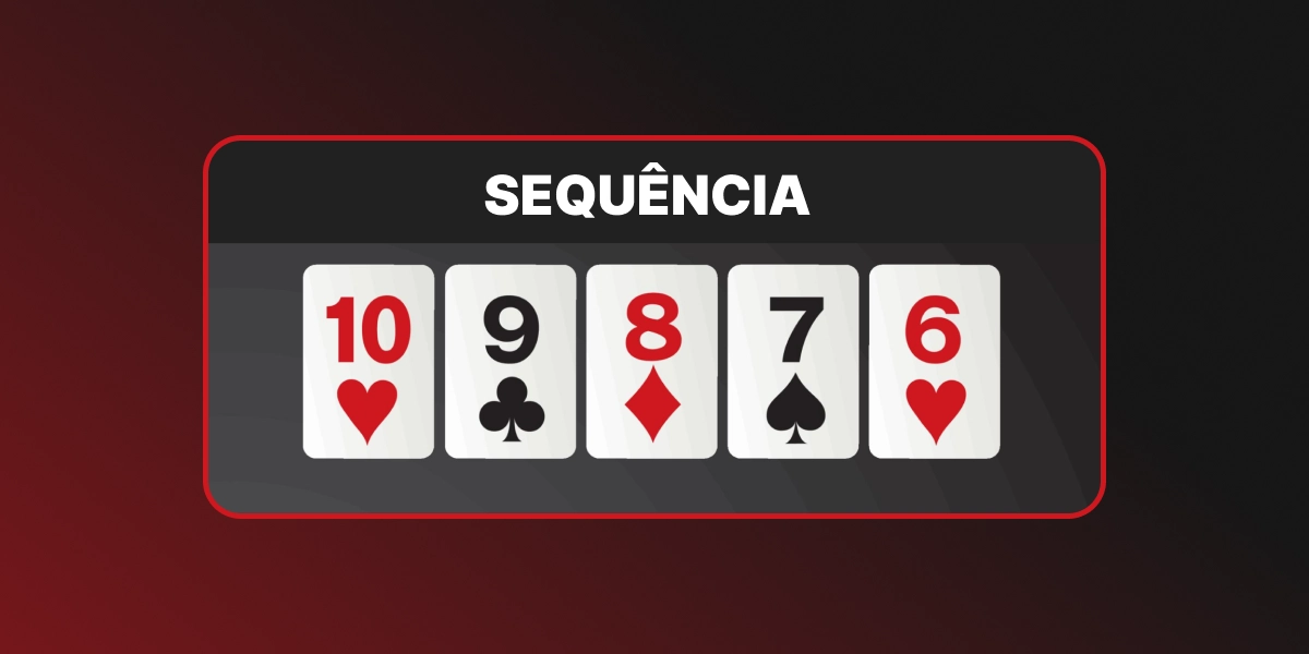 Imagem poker straight sequência