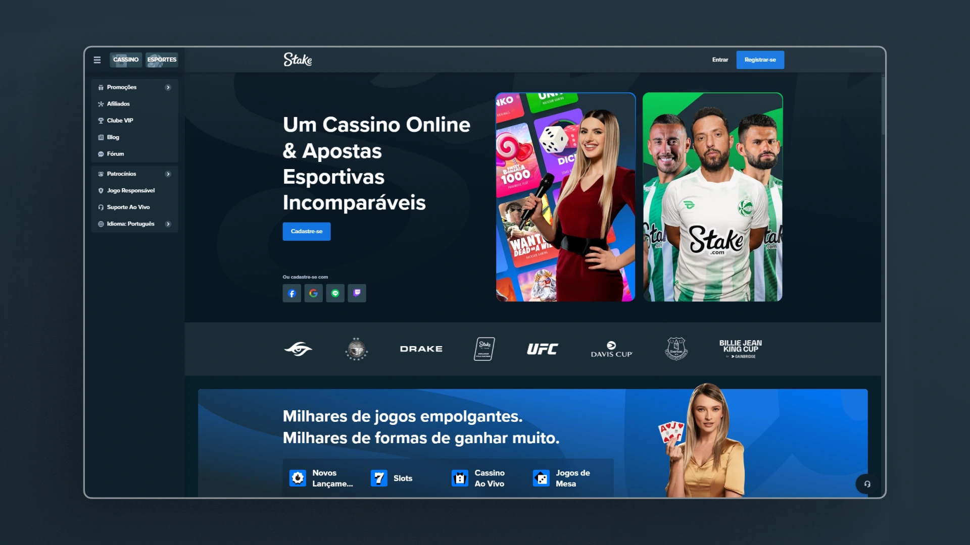 imagem Acesse o Site stake