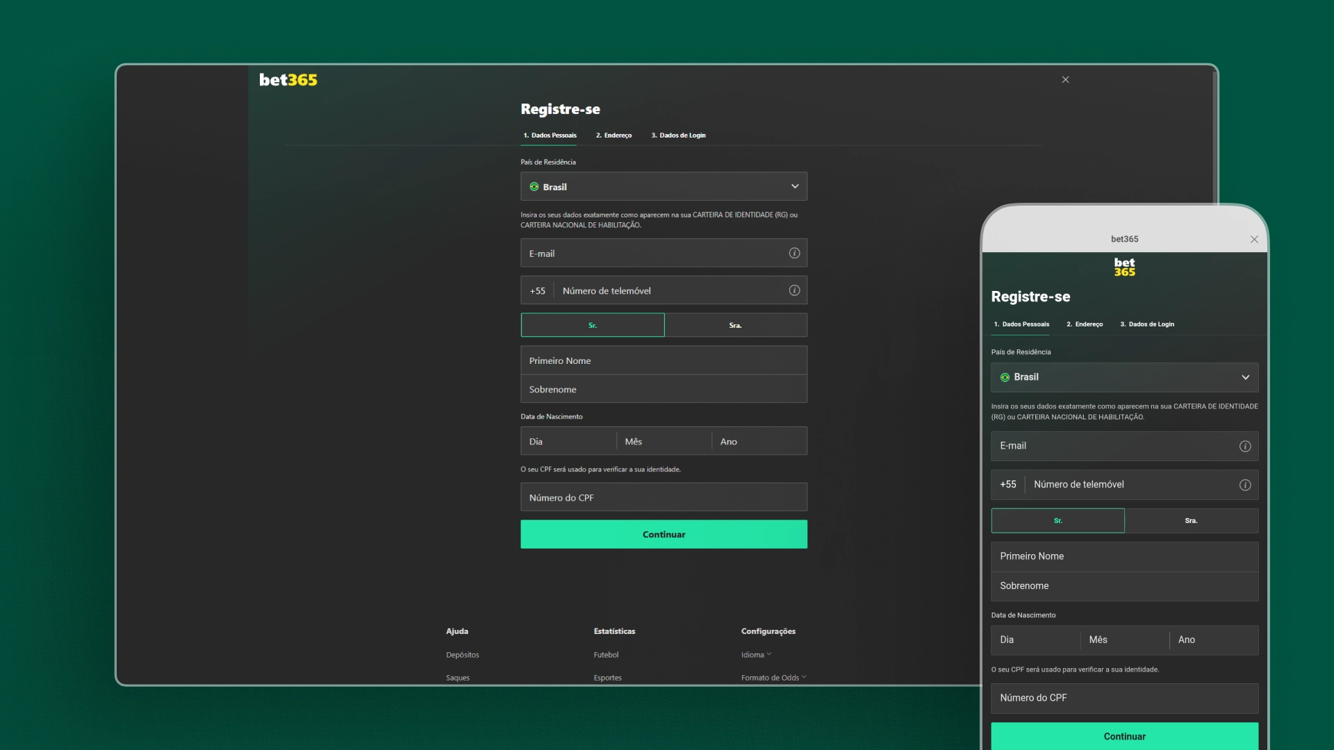 imagem Como se Cadastrar bet365