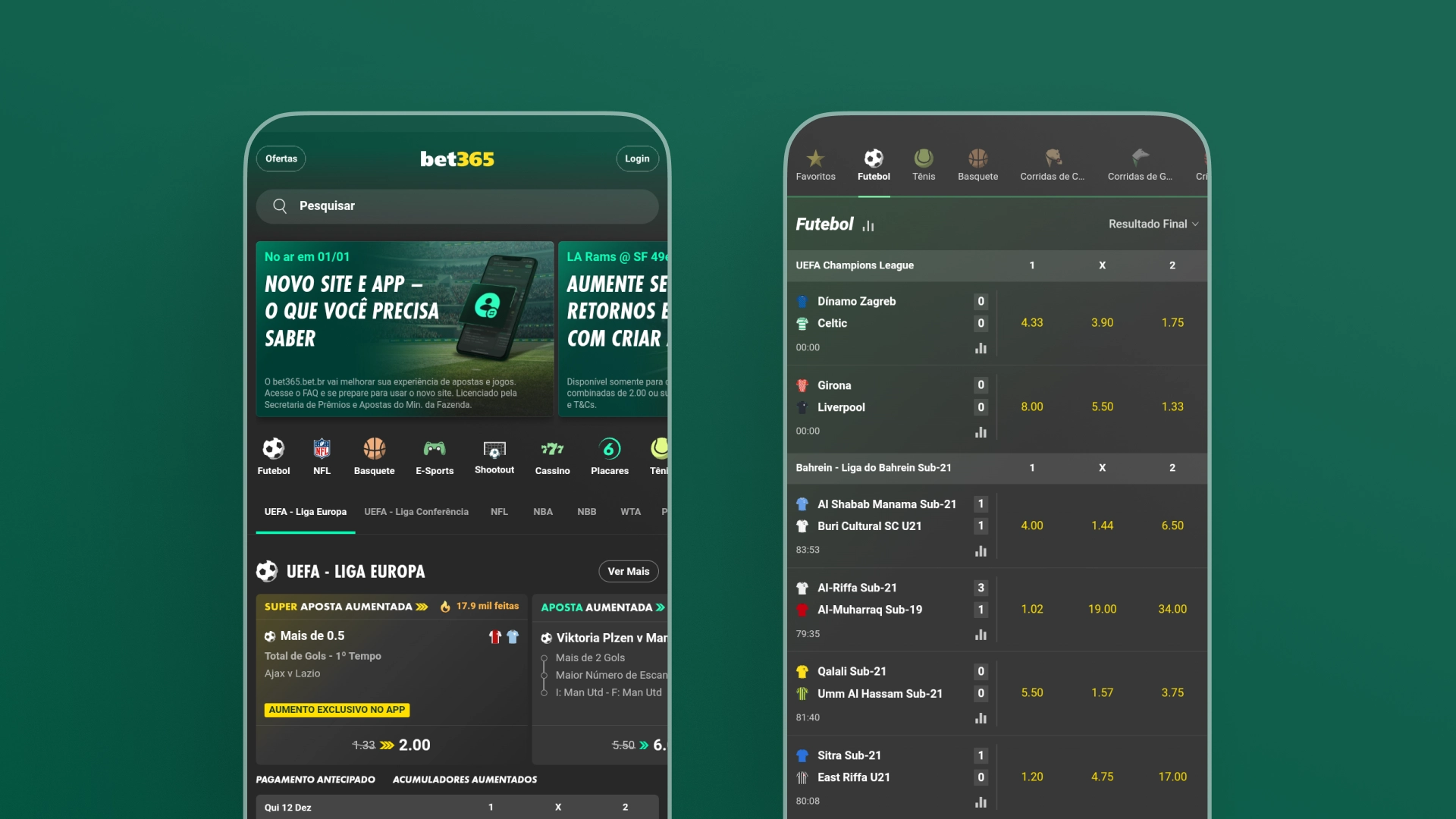imagem apostas esportivas mobile Bet365