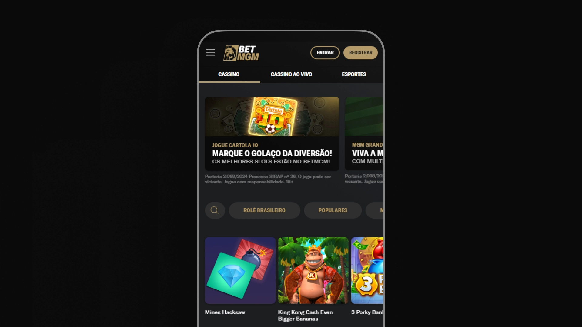 imagem app BetMGM