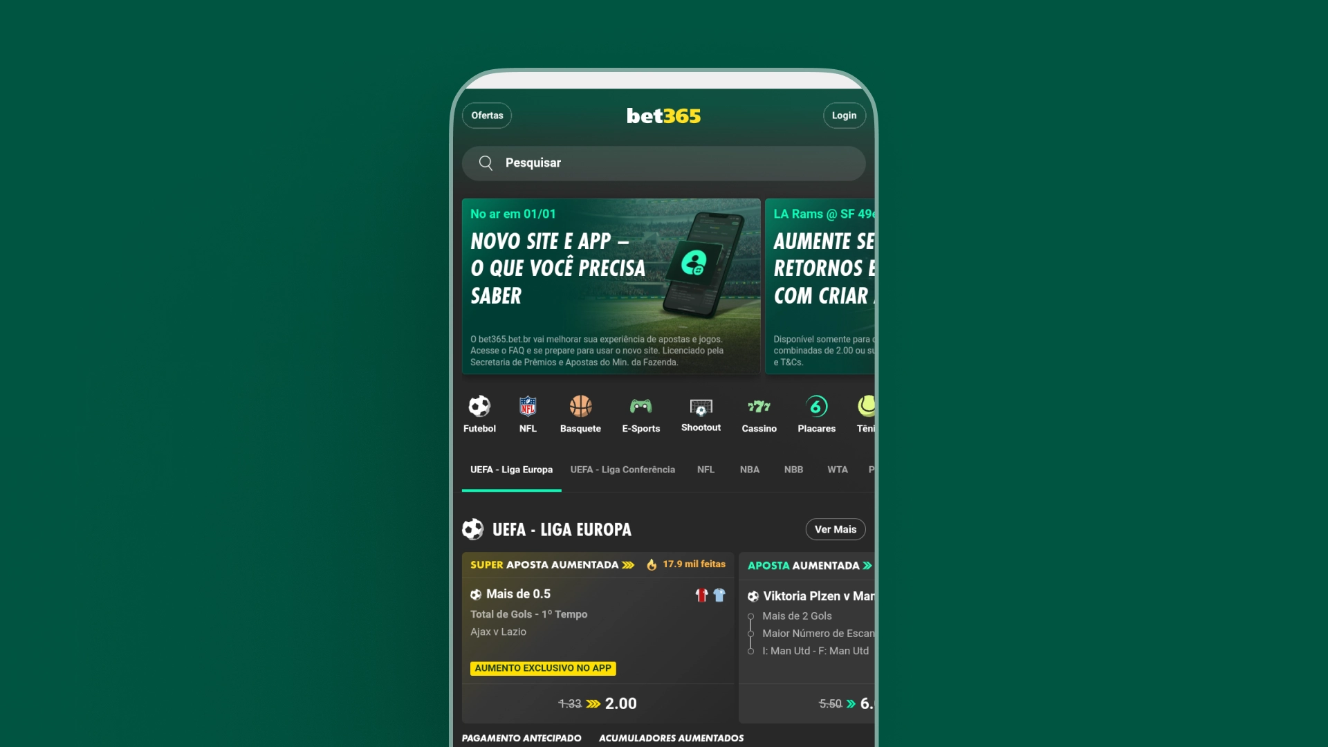 imagem app bet365