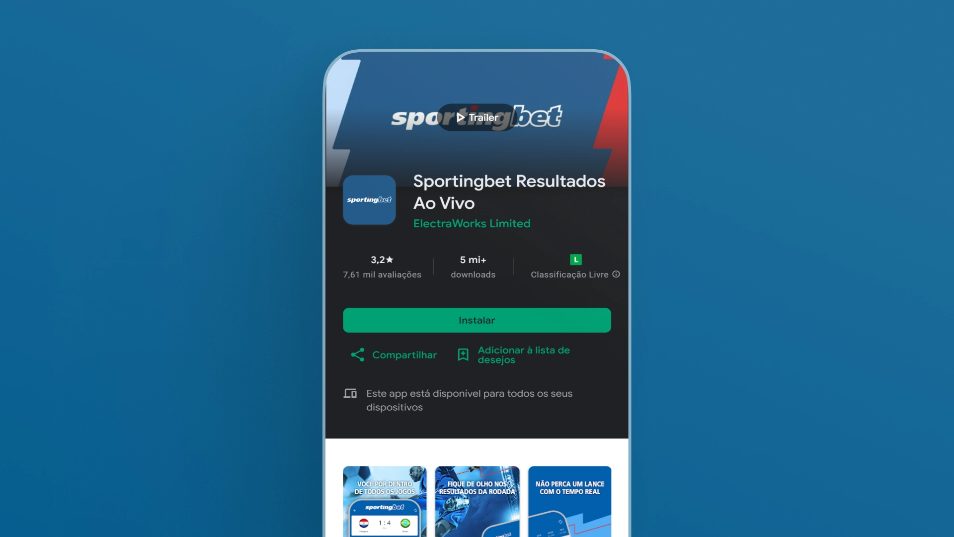 imagem download android Sportingbet