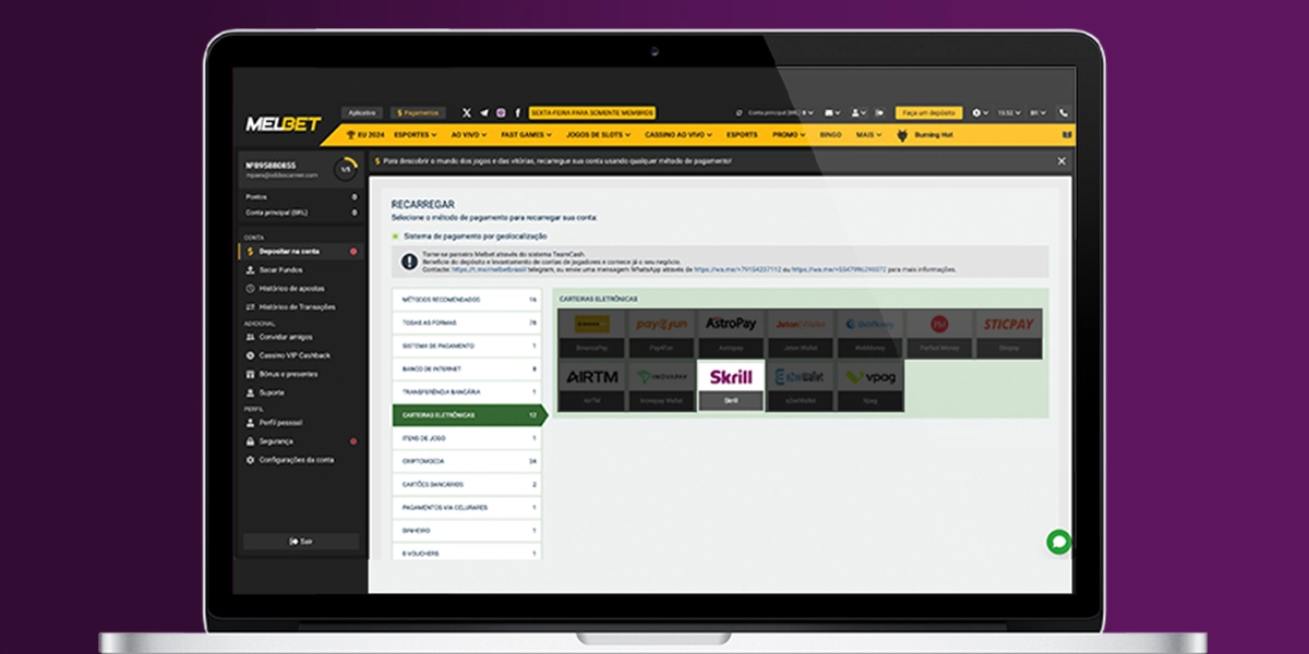 imagem ilustrativa Superbet deposito Skrill