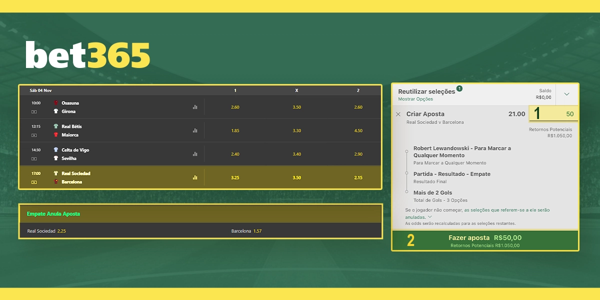 Como Apostar em Empate/Anula ou Fora na Betano/Bet365?