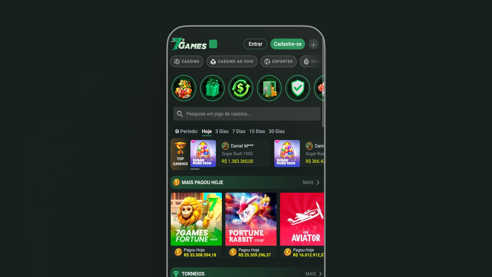 imagem mobile app 7games