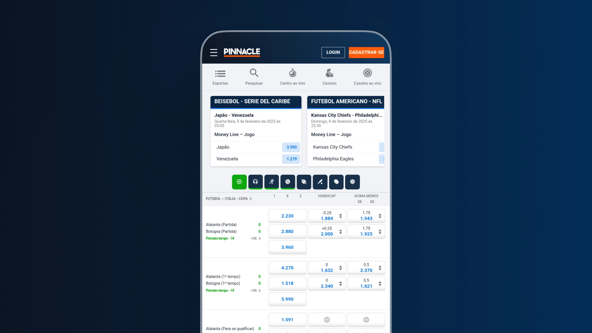 imagem mobile app pinnacle