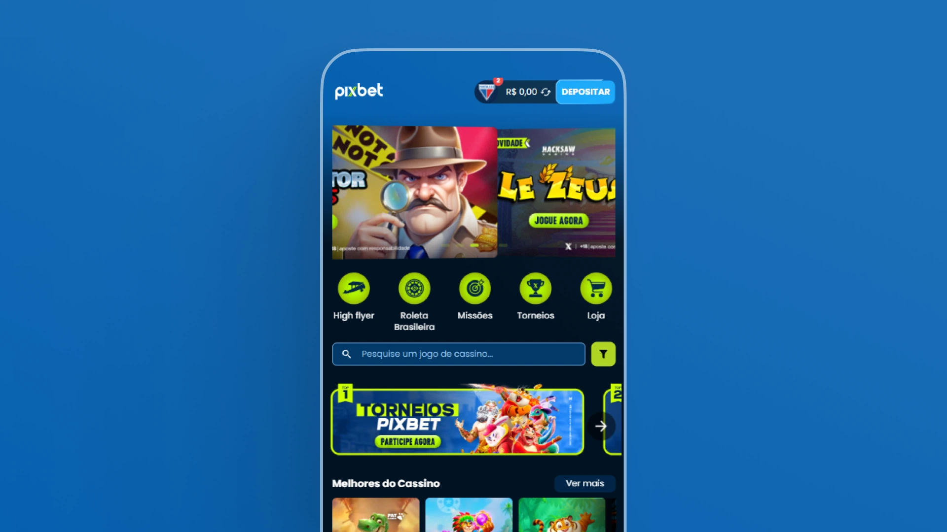imagem mobile app pixbet