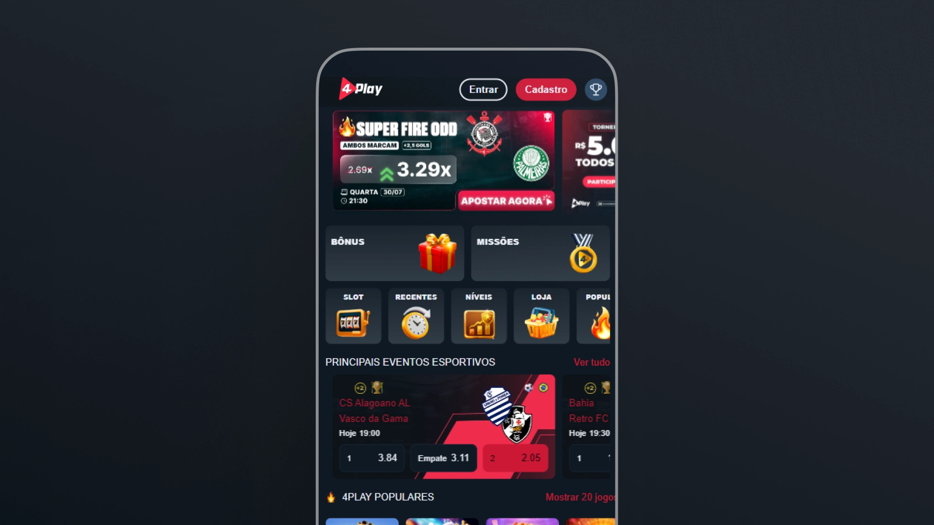 imagem mockup mobile 4play