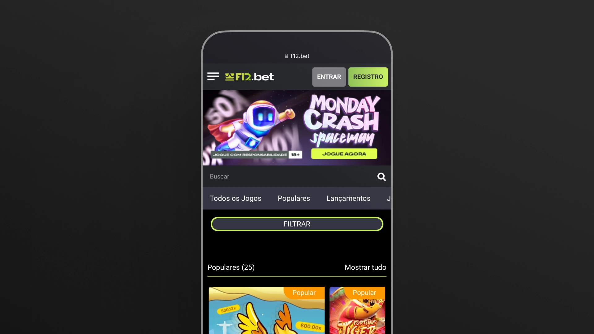 imagem mockup mobile app f12bet