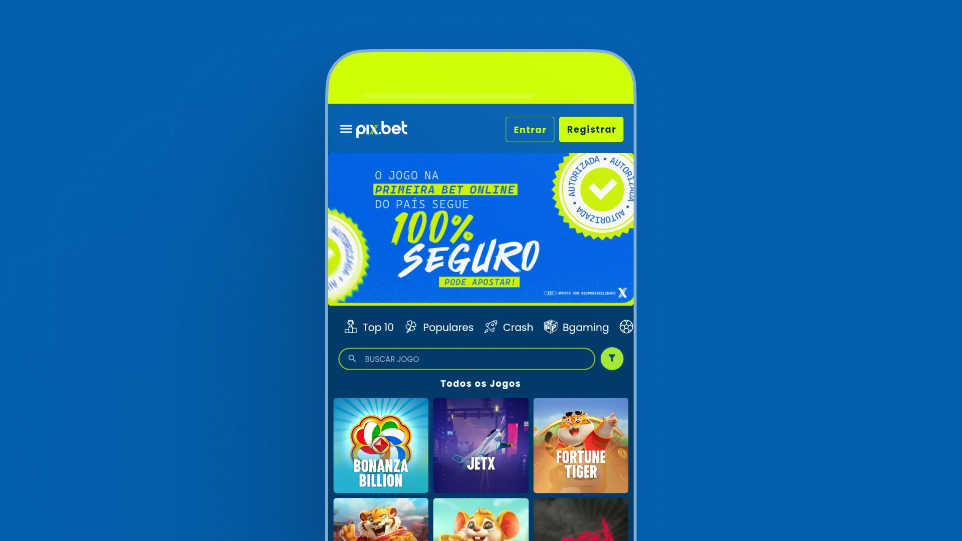 imagem mockup mobile pixbet