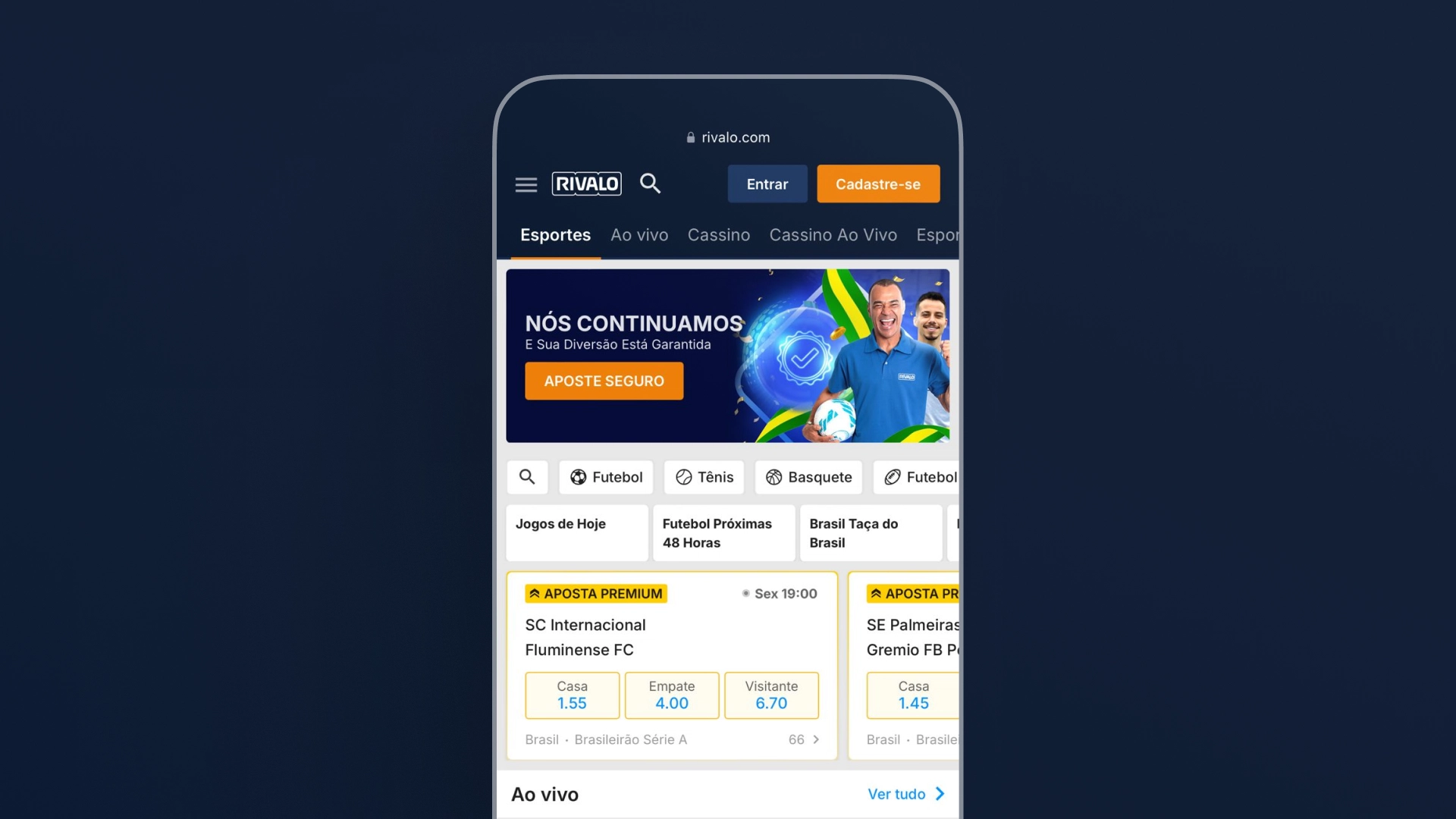 imagem mockup mobile rivalo