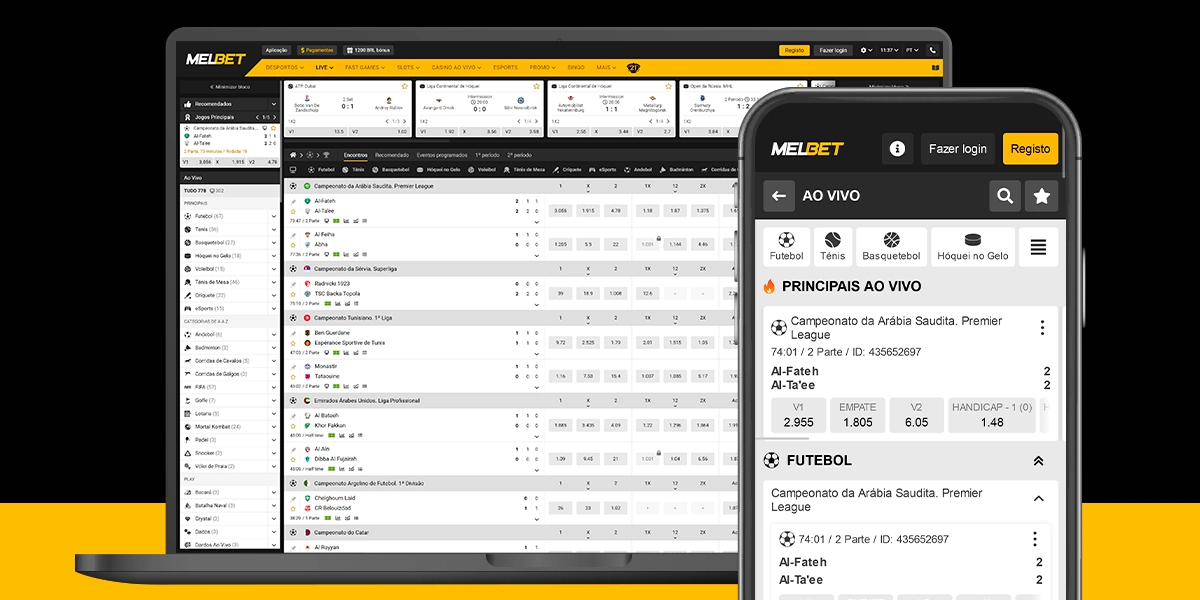 mockup transmissão ao vivo melbet