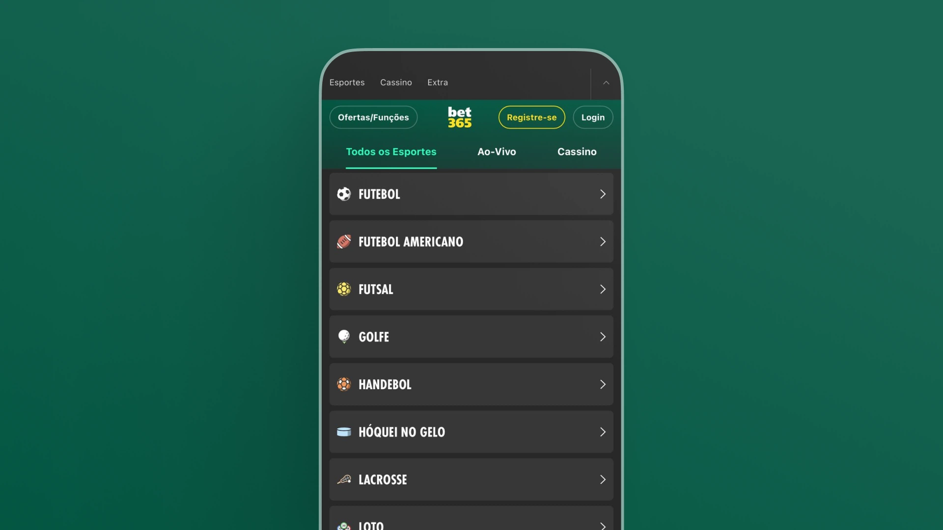 screenshot aposta passo 2 bet365