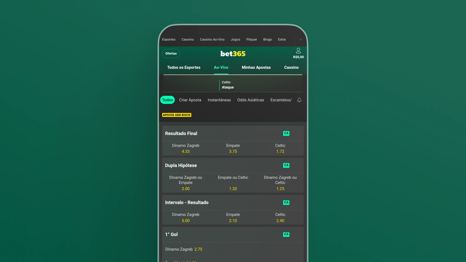 screenshot aposta passo 3 bet365