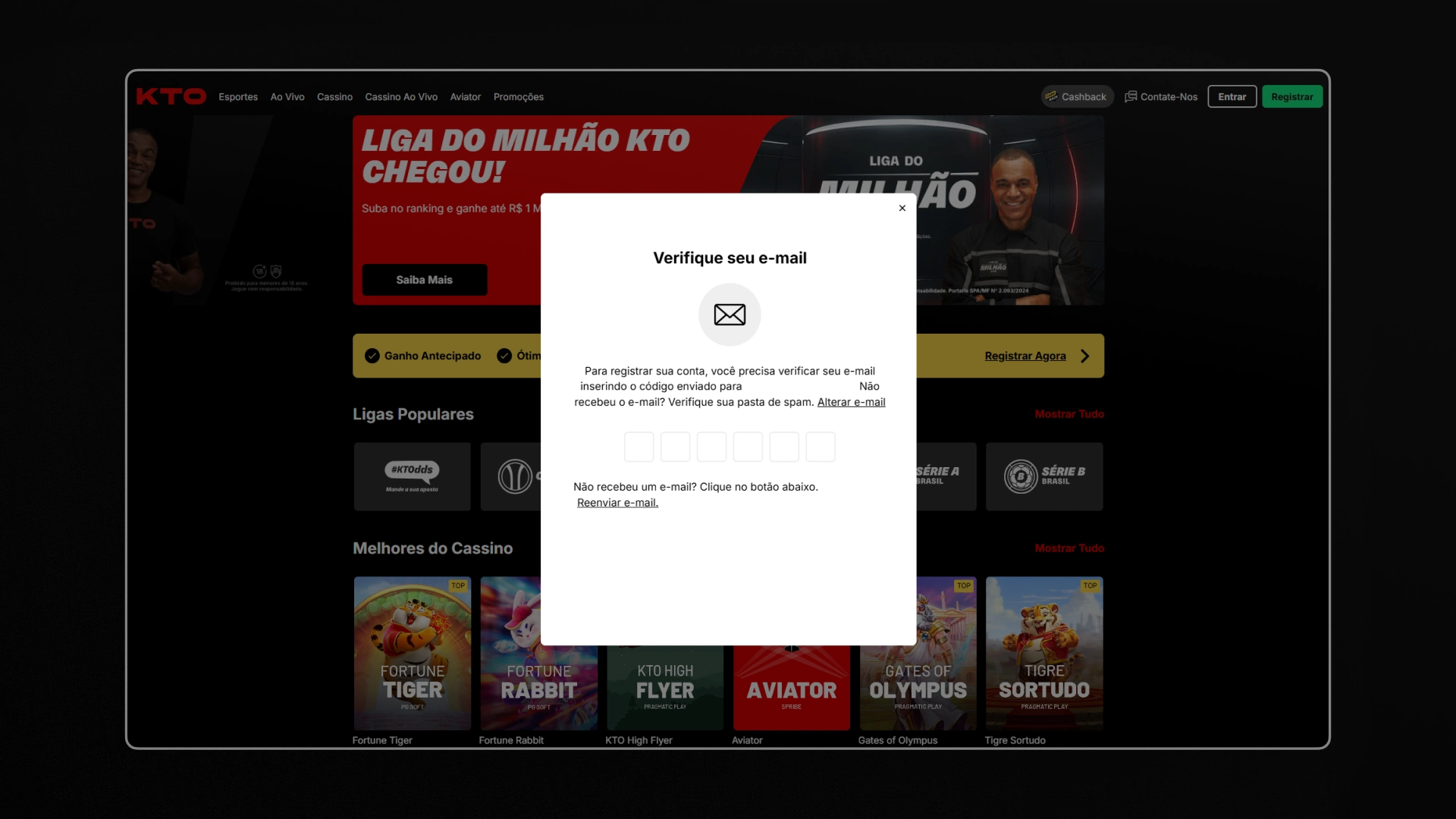screenshot cadastro 2 kto