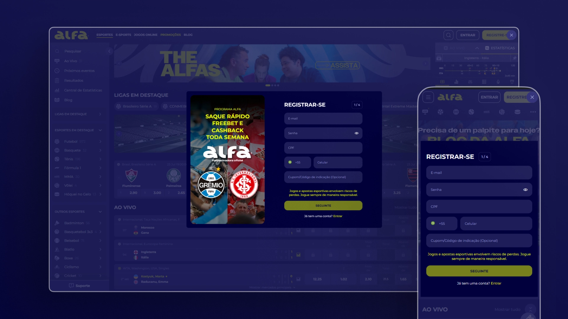 screenshot cadastro alfa