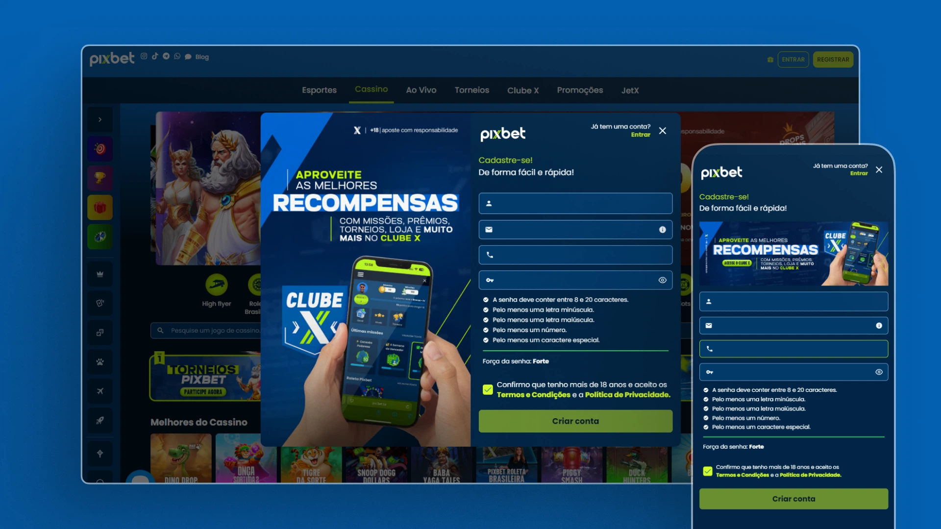 screenshot cadastro pixbet