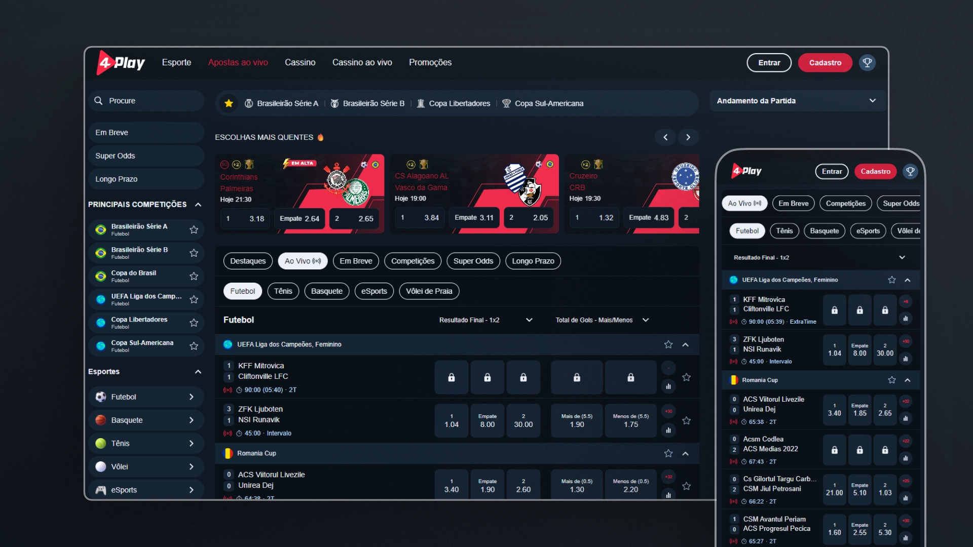 screenshot futebol ao vivo 4play