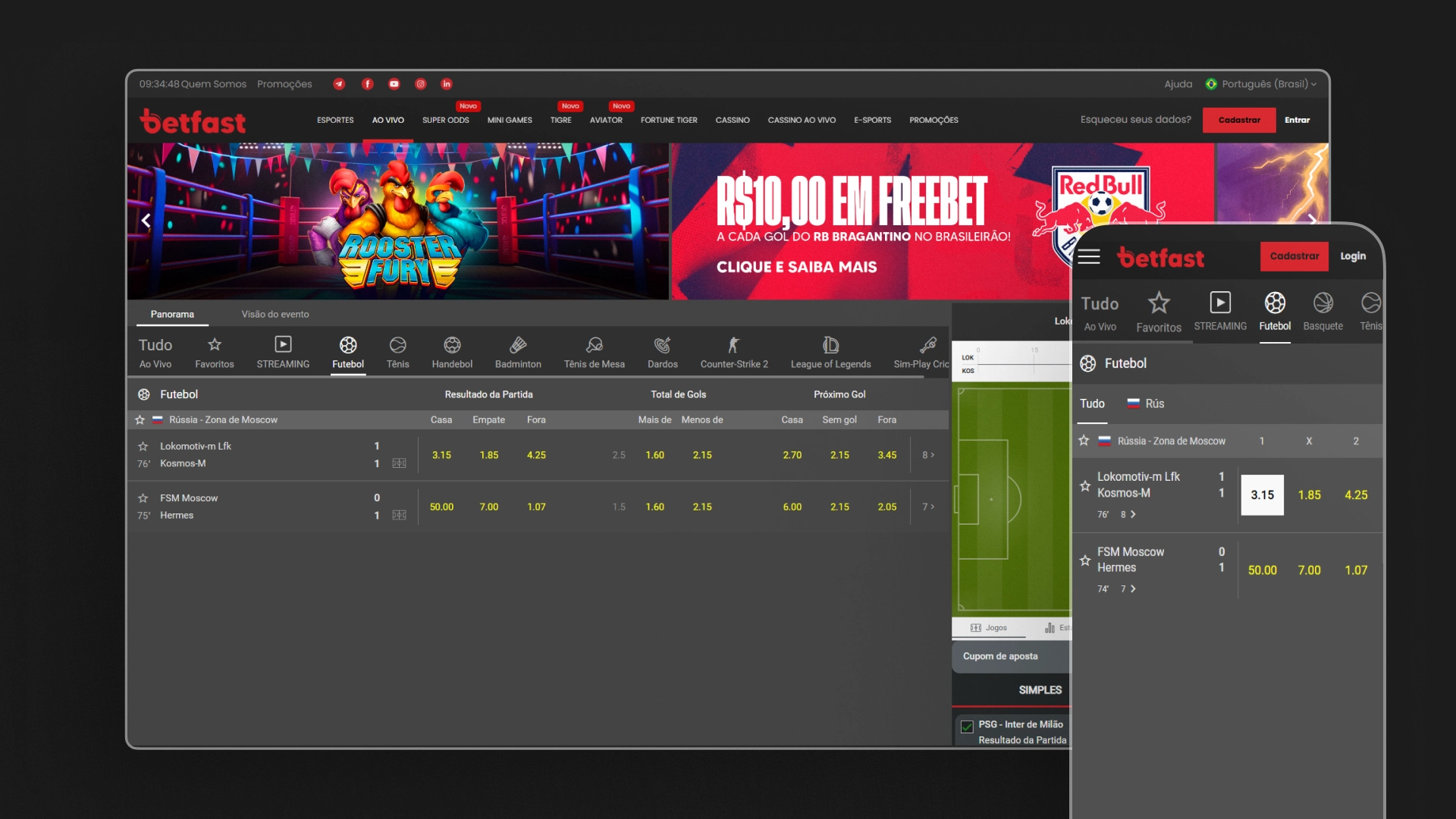 screenshot futebol ao vivo betfast
