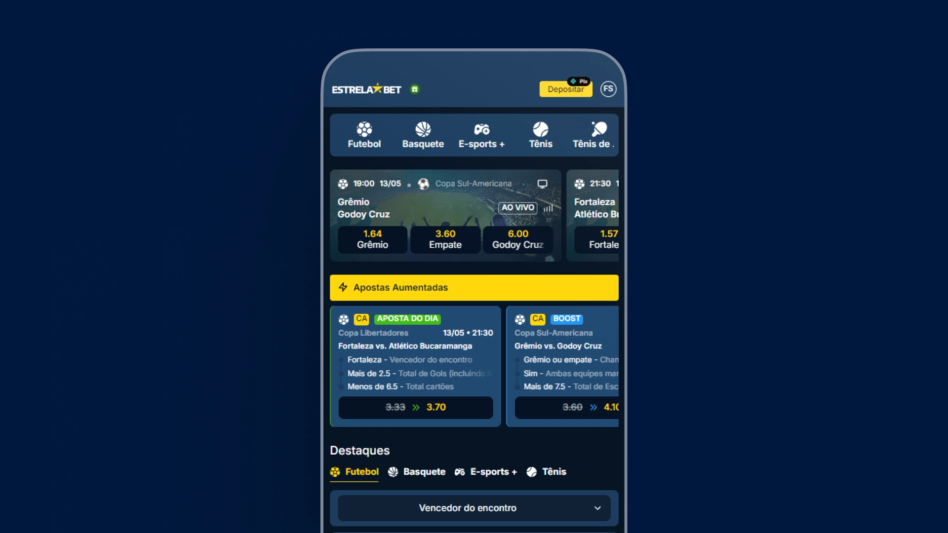 screenshot mobile apostas esportivas estrela bet
